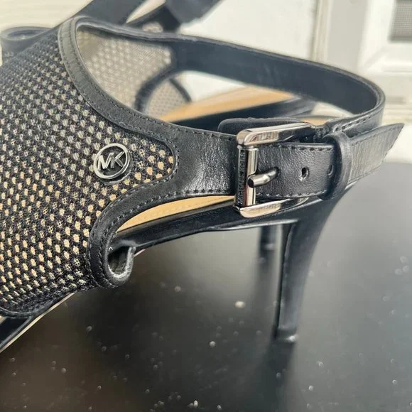 Michael Kors Women's Leilah Mesh Ankle Strap Heels Size 10 - Picture 8 of 13